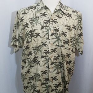 Men's aloha Hawaiian palms shirt size medium